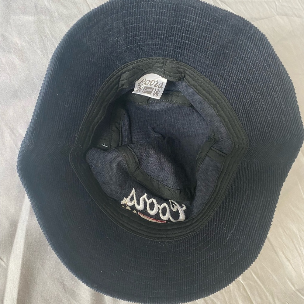 Coors Banquet Corduroy Bucket Hat Vintage Beer Boonie Cap One Size Navy Blue - Picture 7 of 7
